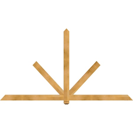 Ekena Millwork Kennewick Rough Sawn Timber Gable Bracket, Western Red Cedar, 96"W x 52"H x 2"D x 4"F, 13/12 Pitch GBW096X52X0204KEN00RWR